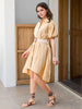 Women's High Low Shirt Dress With Belt