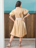 Women's High Low Shirt Dress With Belt