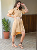 Women's High Low Shirt Dress With Belt