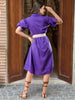Women's High Low Shirt Dress With Belt
