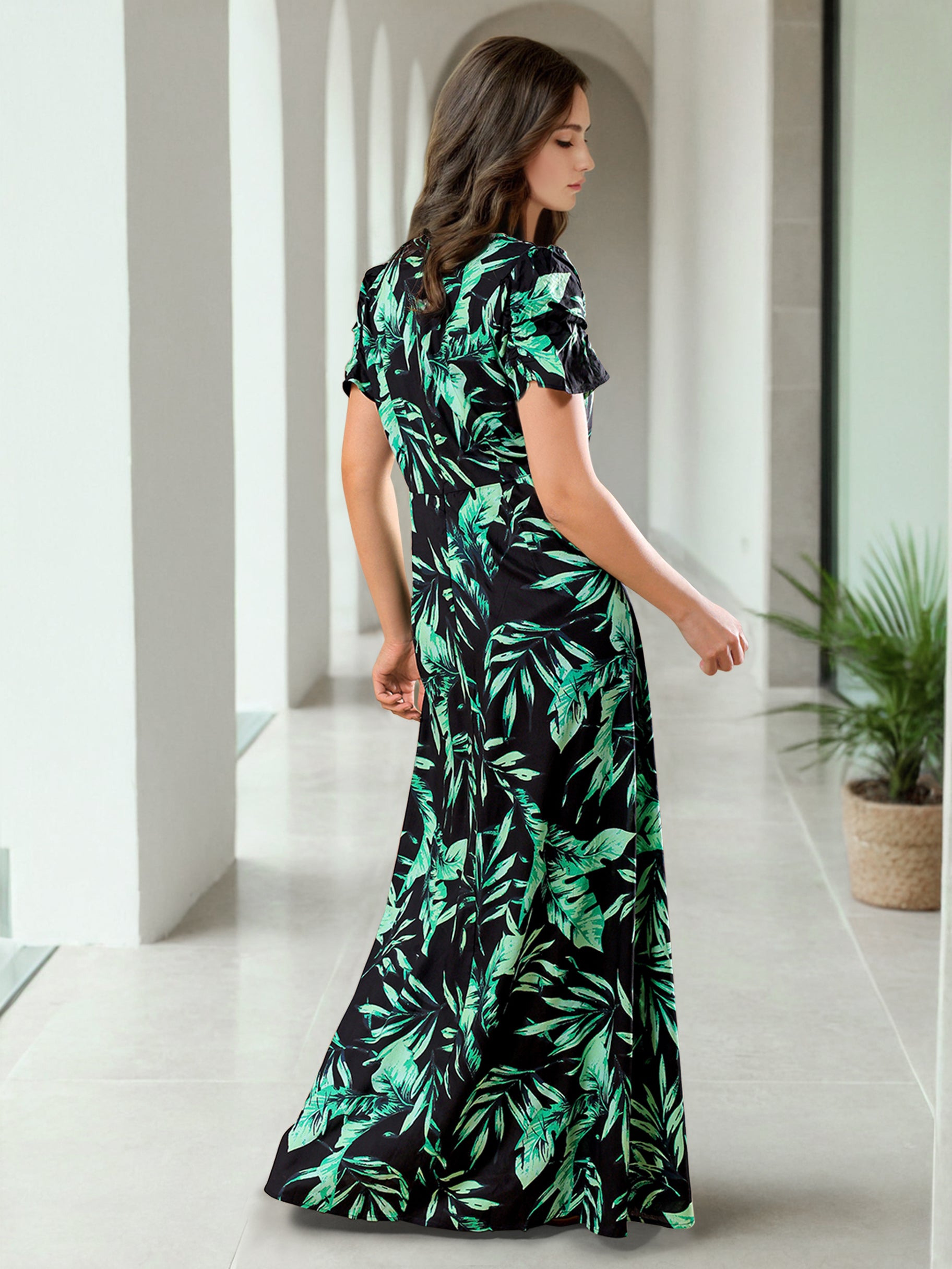 Women's Waist Cut Out Long Dress