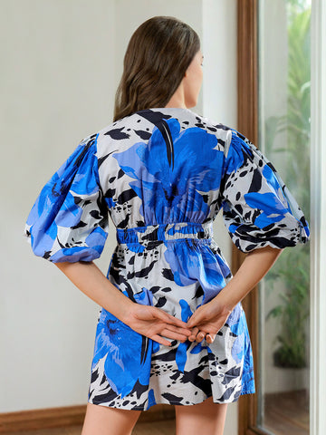 Women's Fit And Flare Floral A-Line Dress