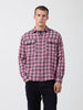 Men's Pink Relaxed Fit Checked Casual Shirt