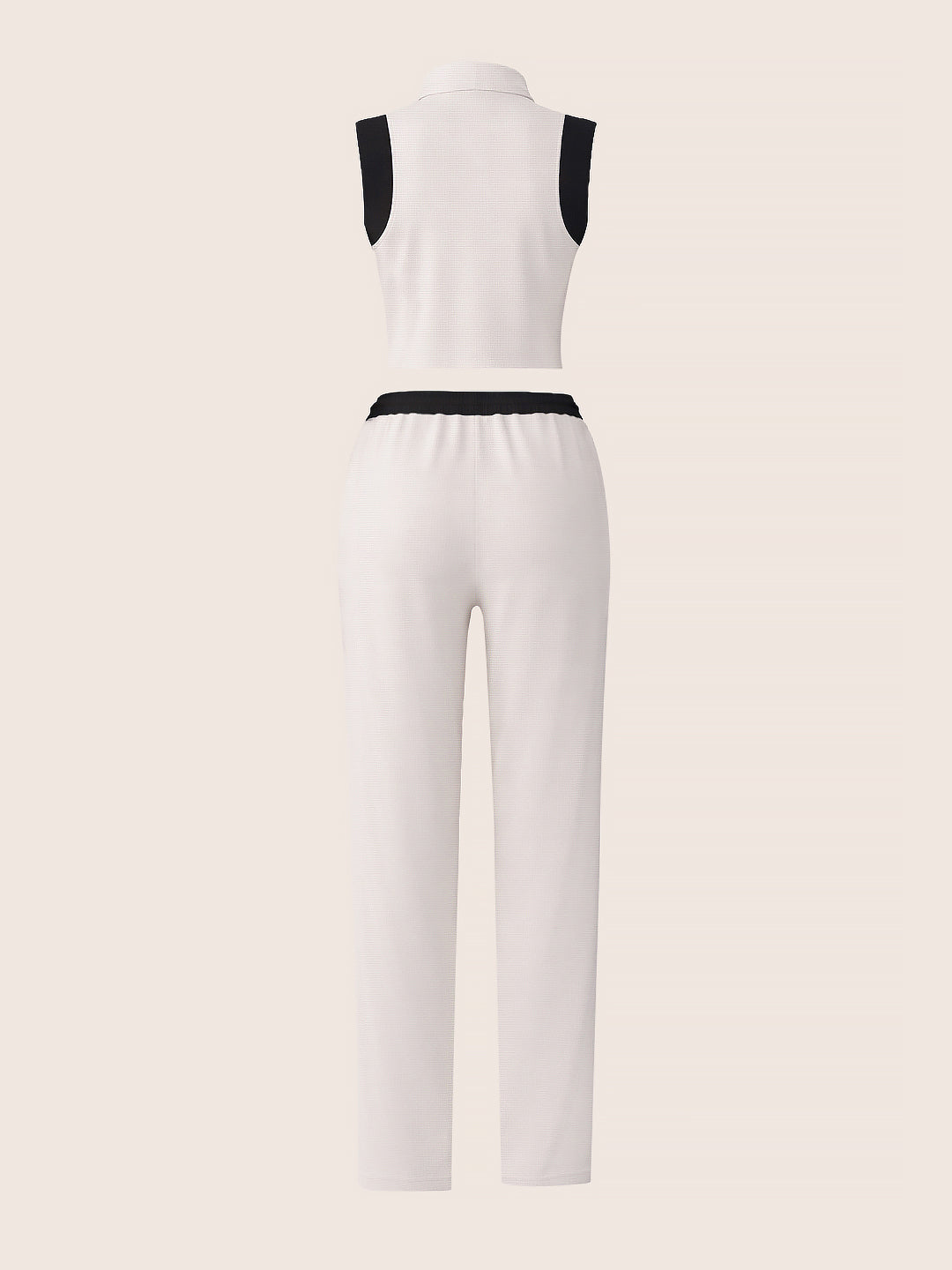 Women's White Regular Fit Solid Athlet Wear Coordinates