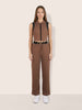 Women's Khaki Regular Fit Solid Athlet Wear Coordinates
