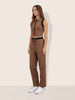 Women's Khaki Regular Fit Solid Athlet Wear Coordinates