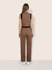 Women's Khaki Regular Fit Solid Athlet Wear Coordinates