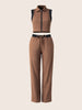 Women's Khaki Regular Fit Solid Athlet Wear Coordinates