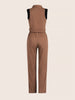 Women's Khaki Regular Fit Solid Athlet Wear Coordinates