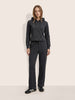 Women's Grey Regular Fit Solid Sports Wear Coordinates