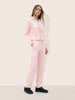 Women's Pink Regular Fit Solid Sports Wear Coordinates