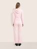 Women's Pink Regular Fit Solid Sports Wear Coordinates