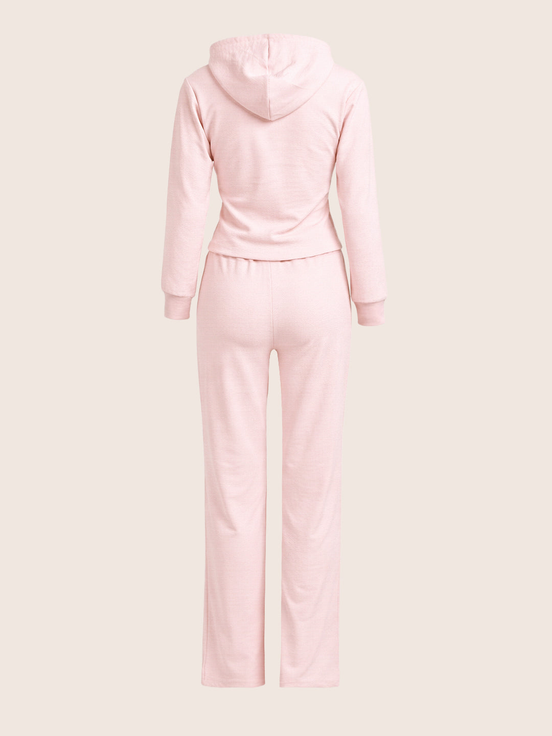 Women's Pink Regular Fit Solid Sports Wear Coordinates