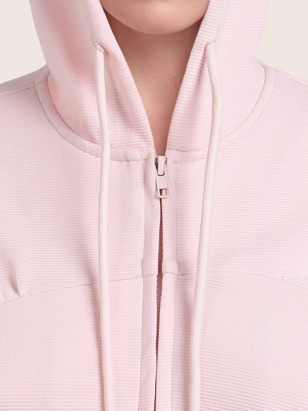 Women's Pink Regular Fit Solid Sports Wear Coordinates