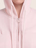 Women's Pink Regular Fit Solid Sports Wear Coordinates