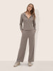 Women's Khaki Regular Fit Solid Sports Wear Coordinates