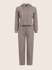 Women's Khaki Regular Fit Solid Sports Wear Coordinates