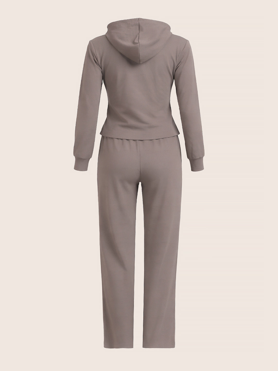 Women's Khaki Regular Fit Solid Sports Wear Coordinates