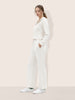 Women's White Regular Fit Solid Sports Wear Coordinates