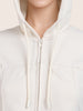 Women's White Regular Fit Solid Sports Wear Coordinates