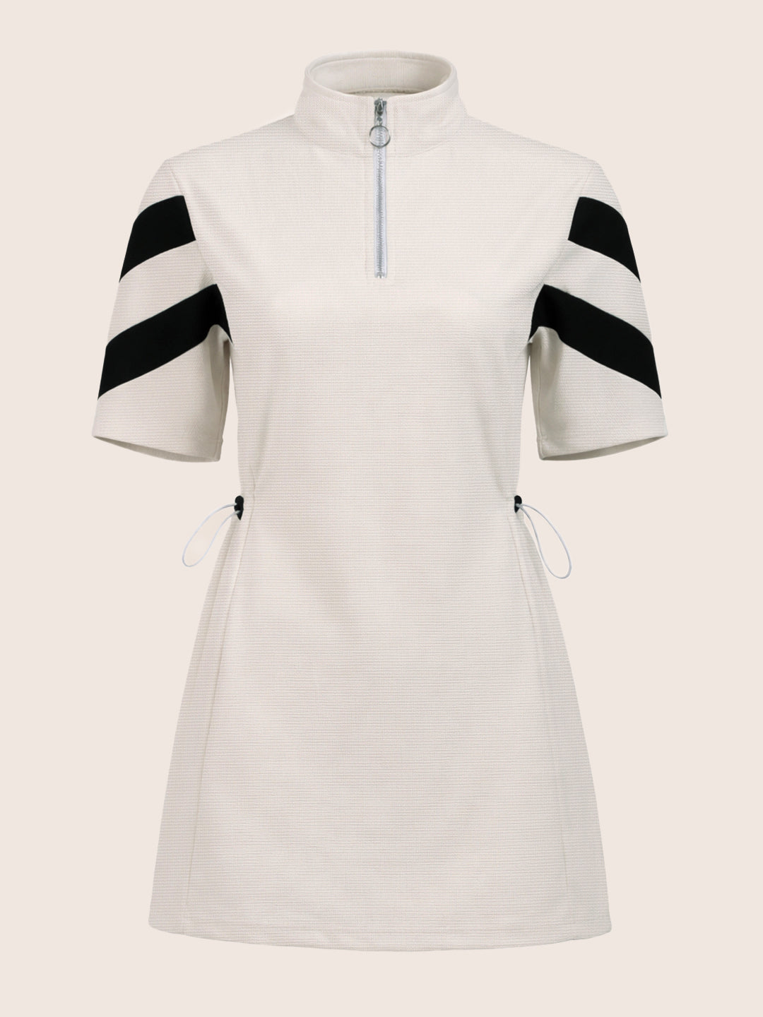 Women's White Flare Fit Colourblocked Athlet Wear Dress
