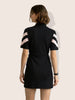 Women's Black Flare Fit Colourblocked Athletic Wear Dress