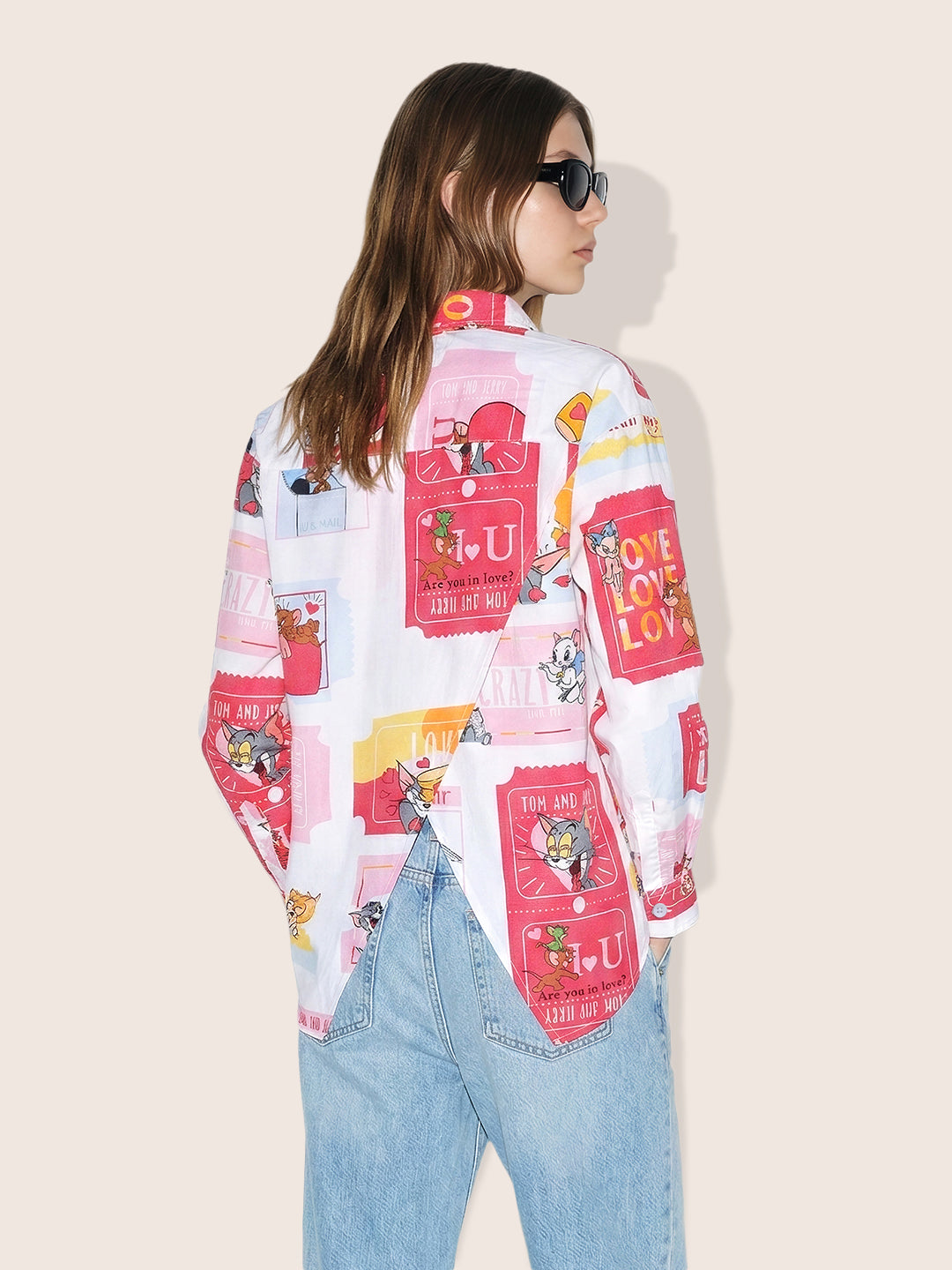Women's Multicolor Relaxed Fit Tom & Jerry Character Shirts