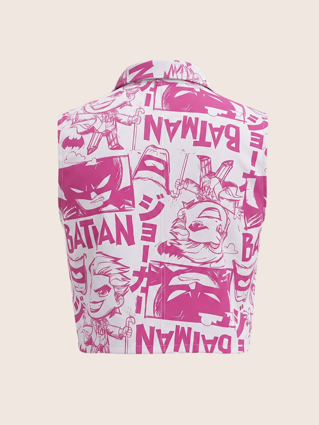 Women's Pink Loose Fit Batman Character Shirts