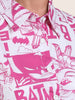 Women's Pink Loose Fit Batman Character Shirts