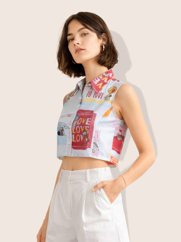 Women's Multicolor Loose Fit Tom & Jerry Character Shirts
