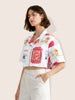 Women's Multicolor Loose Fit Tom & Jerry Character Shirts