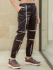 Women's Satin Jogger With Contrast Piping