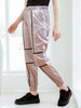 Women's Satin Jogger With Contrast Piping