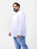 Men's White Regular Fit Solid Casual Shirt