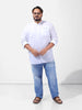 Men's White Regular Fit Solid Casual Shirt