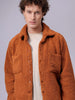 Men's Brown Regular Fit Solid Fleece Winter Shirt