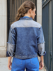 Women's Reverse Denim Contrast Jacket