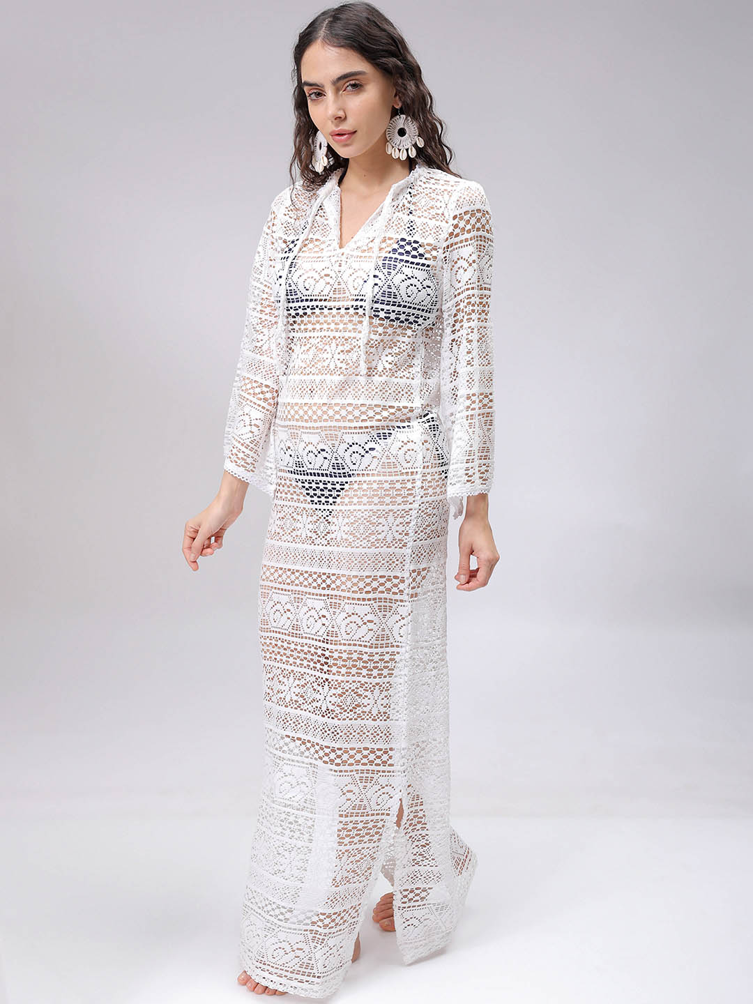 Women's Lace Maxi Cover Up Dress