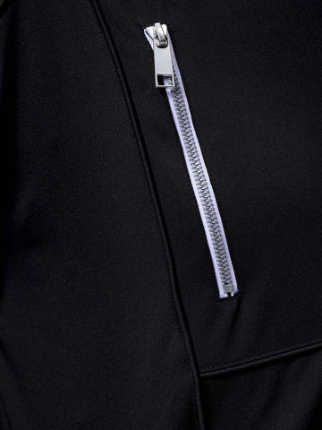 Men's Black Boxy Fit Solid Korean Street Shirt