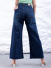 Women's Blue Bootcut Solid High Rise Clean Look Jeans