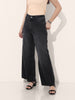 Women's Grey Bootcut Solid High Rise Clean Look Jeans