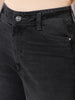 Women's Grey Bootcut Solid High Rise Clean Look Jeans