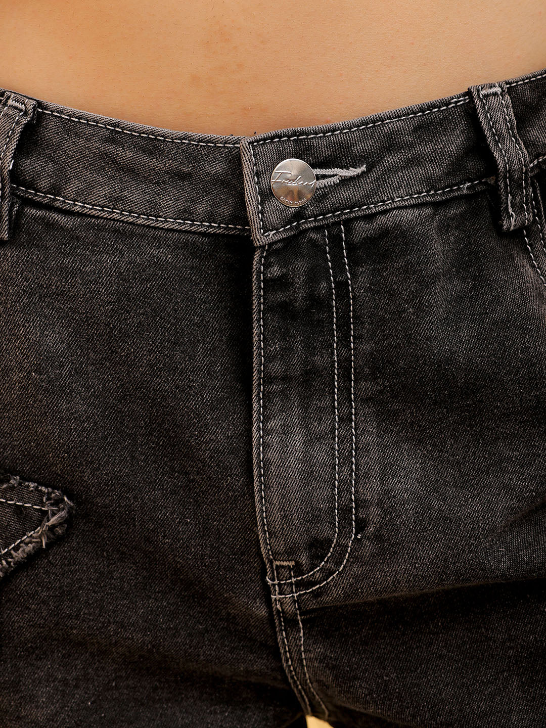 Women's Grey Bootcut Fit Five Pocket Jeans