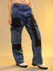 Women's Blue Carpenter Fit Solid Jeans