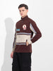 Men's Maroon Regular Fit Graphic Printed Street Wear Shirt