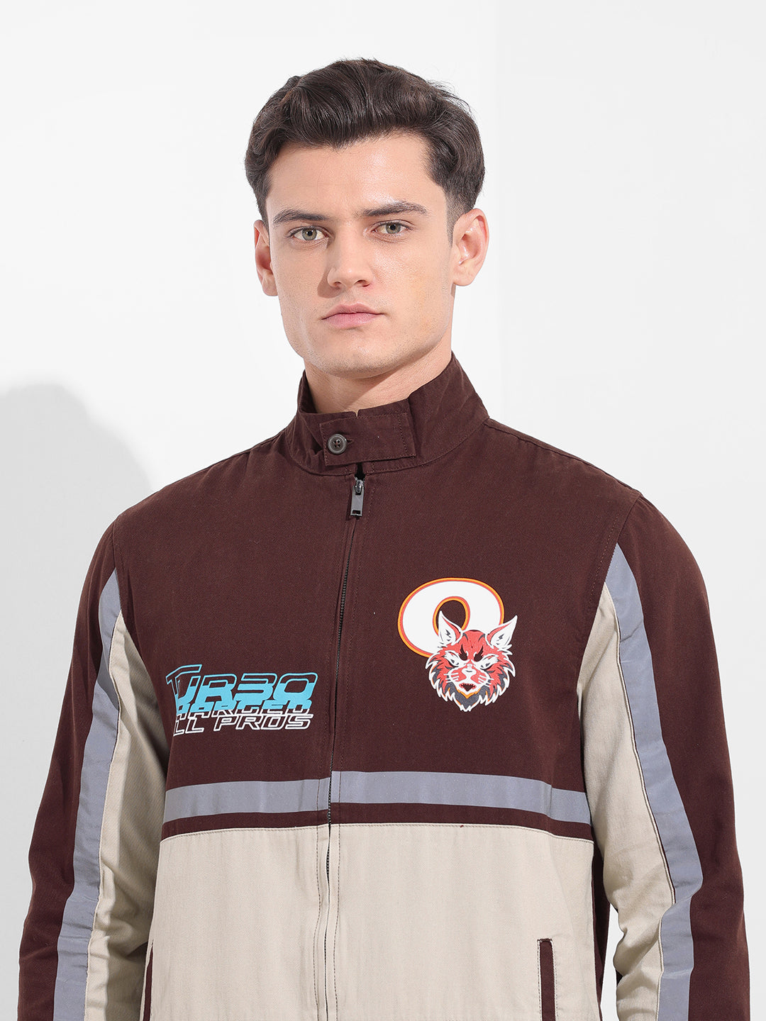 Men's Maroon Regular Fit Graphic Printed Street Wear Shirt