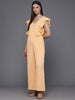 Freehand Women Regular Fit Textured Ruffled Jumpsuit