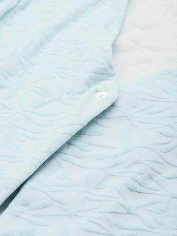 Women's Fitted Textured Cinched Waist Top