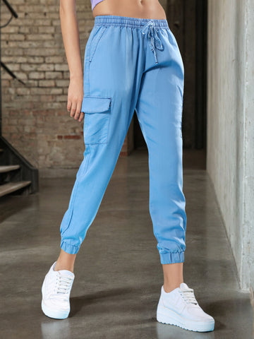 Women's Denim Cargo Jogger