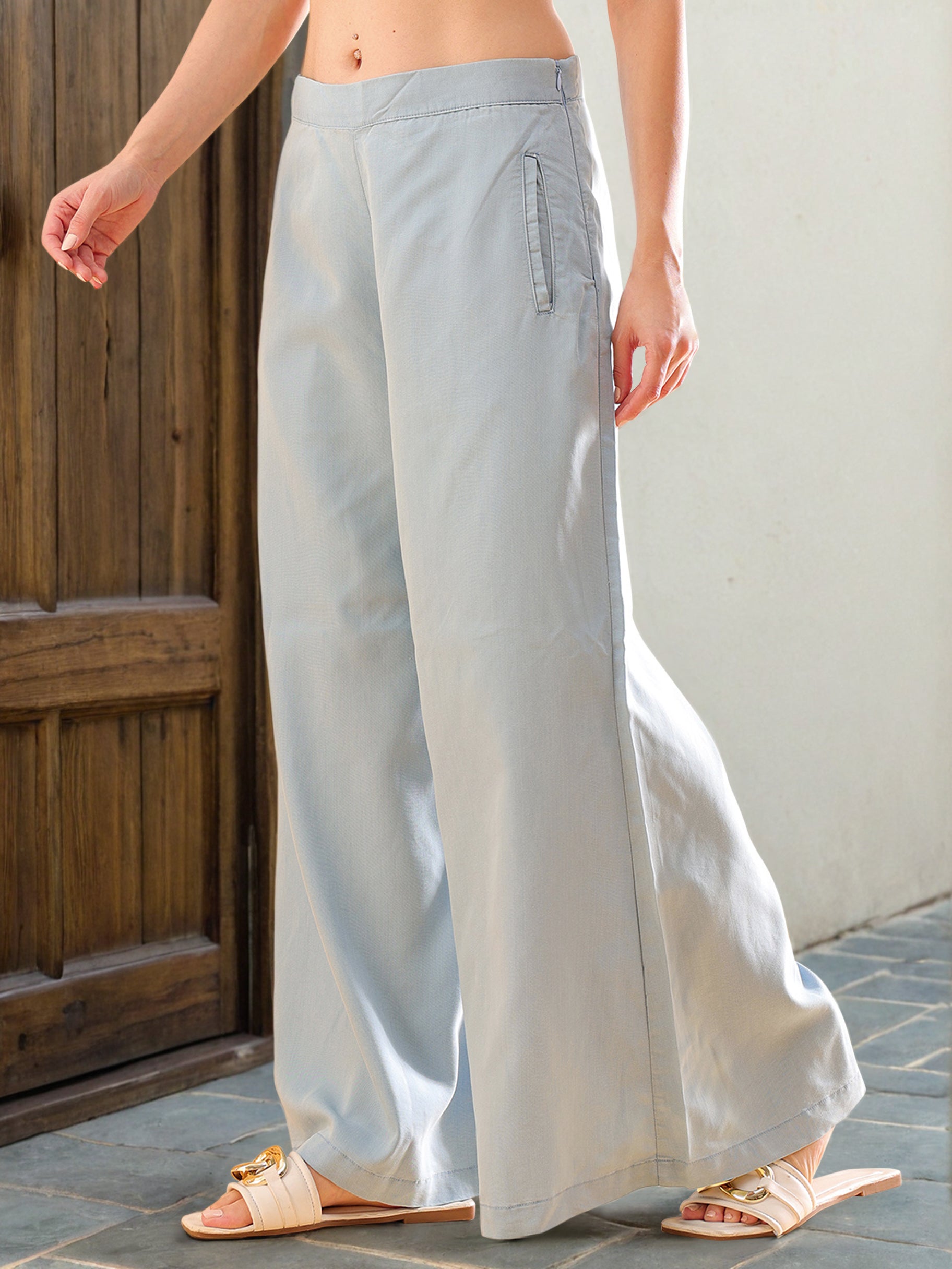 Women's High Waist Denim Flare Pant